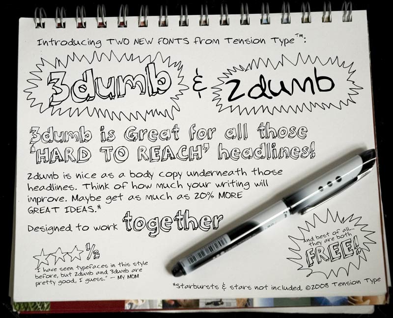 Fonts - 3dumb and 2dumb
